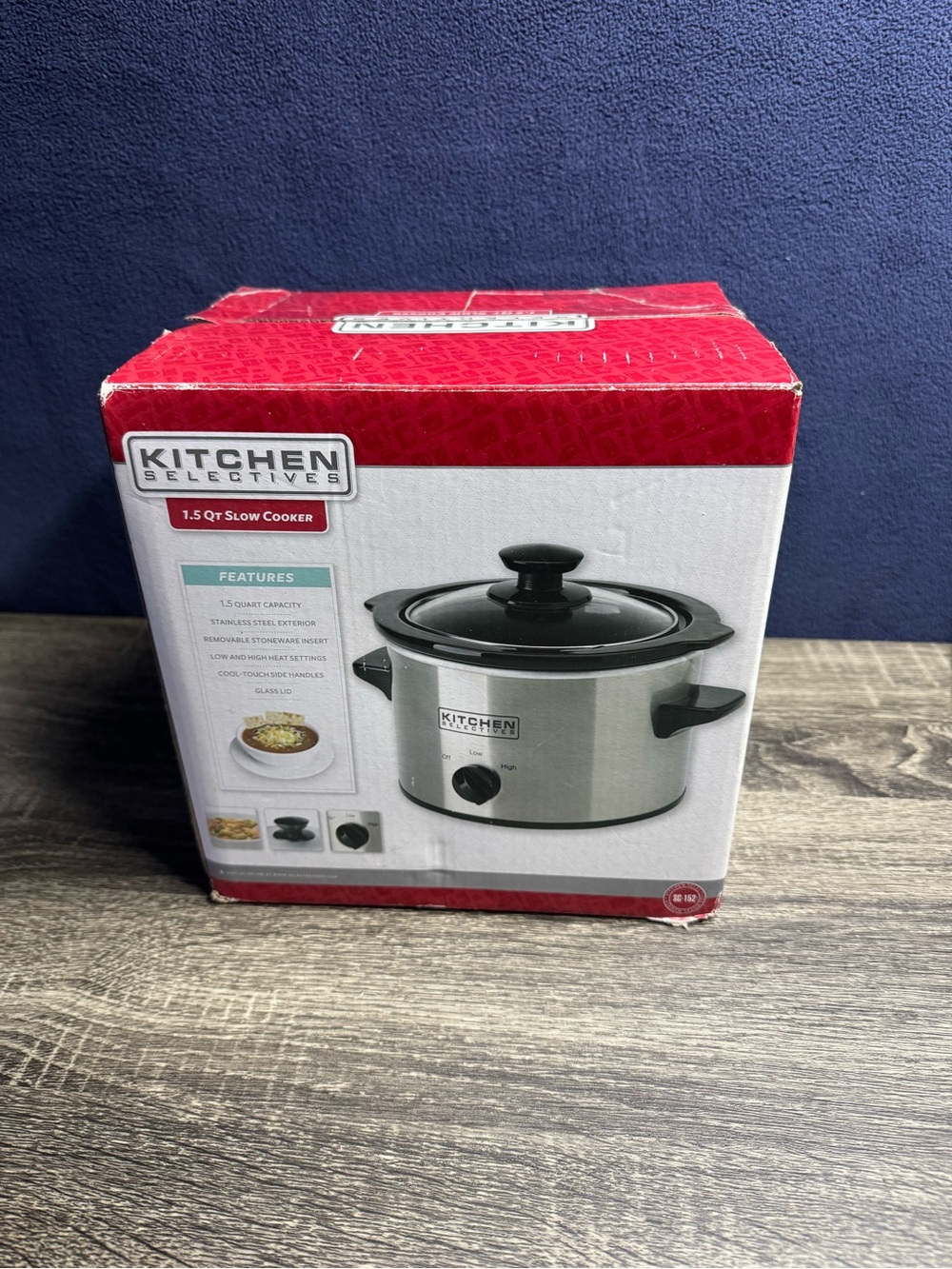 Kitchen Selectives 1.5 Qt Slow Cooker Crock Pot